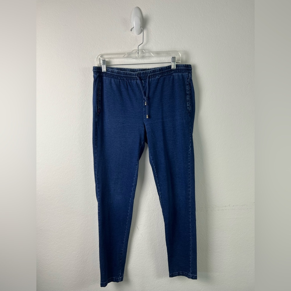 U.S. Polo Assn Blue Denim Cotton Spandex Classic Joggers Beach Hiking Outdoor